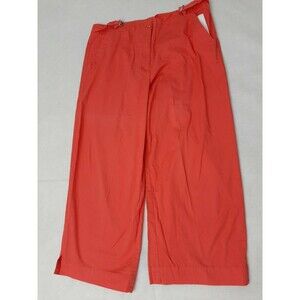 Kim Rogers Lt Coral cotton Spandex Stretch Pull On Capri Pants suze 14 cropped
